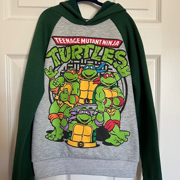 Nickelodeon TMNT Green and Gray Sweatshirt set and t-shirt - Picture 3 of 10